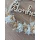 Couronne en bois fleurs séchées personnalisable