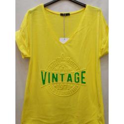 Tee shirt "vintage" Jaune