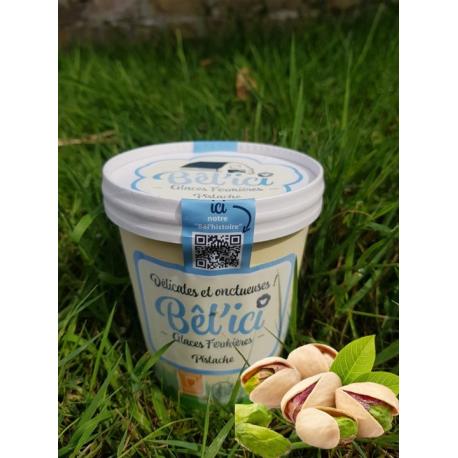 GLACE FERMIÈRE PISTACHE 500ML AU LAIT DE BREBIS - BÊL'ICI GLACE FERMIÈRE PISTACHE 500ML AU LAIT DE BREBIS - BÊL'ICI