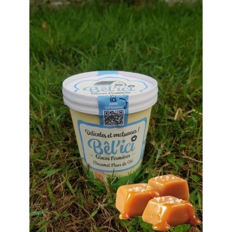 GLACE FERMIÈRE CARAMEL FLEUR DE SEL 500ML AU LAIT DE BREBIS - BÊL'ICI GLACE FERMIÈRE CARAMEL FLEUR DE SEL 500ML AU LAIT DE BREBIS - BÊL'ICI