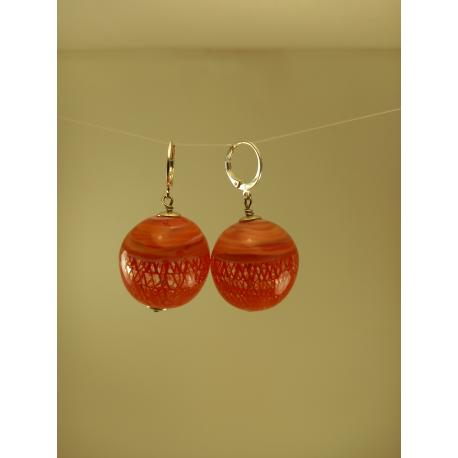 Boucles d'oreilles "Sunset" soufflées