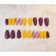 Press on nails Violet + Jaune Mat