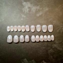 Press on nails babyboomer paillettes