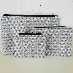 IDÉE CADEAU : Ensemble Fleuri Beige / Bleu foncé