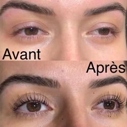 Réhaussement de cils avec teinture de cils