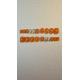 Press on nails orange et dore