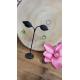 Boucles d'oreilles en acier fleurs vertes
