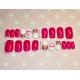 Press on nails rose fushia coeur