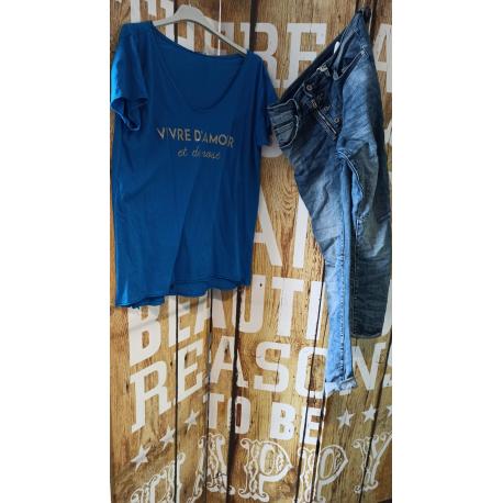 tee shirt bleu « amour » tee shirt bleu « amour »