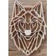 Tête de loup graphique (en bois)