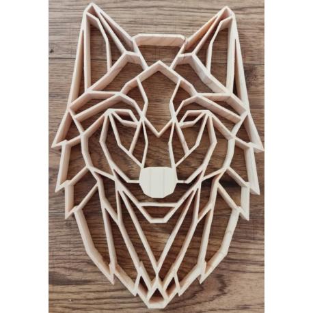 Tête de loup graphique (en bois) Tête de loup graphique (en bois)