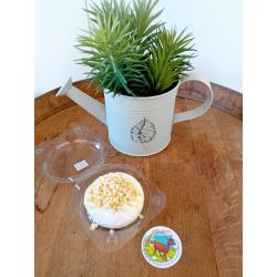 Fromage frais au lait cru de chèvre aromatisé à la pomme et au miel