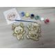 Kit de sujets de Noel en bois à peindre personnalisable