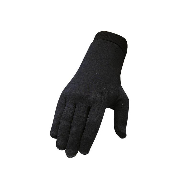 Sous-Gants en Soie Noir