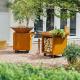 OFYR Mise en place table corten 65 pro bois de teck