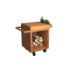 OFYR Mise en place table corten 65 pro bois de teck