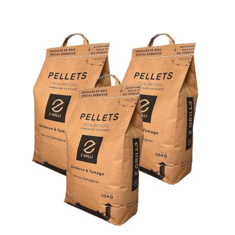 3 sacs de pellets de Châtaignier 10 Kg