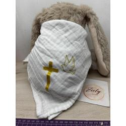 Châle / étole de baptême personnalisé