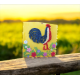 Toile Coq Français en papier roulé, taille 25X25cm