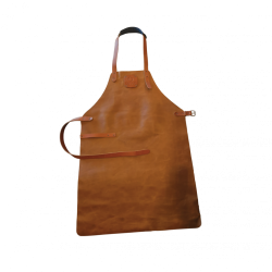 OFYR Tablier en cuir marron