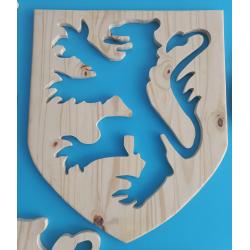 Blason Lion des Flandres creusé