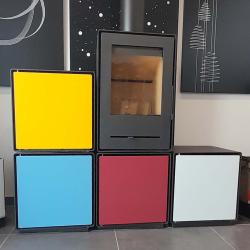 Poêle à bois Woody Grid Color Pack – Poêle & 4 casiers multicolores