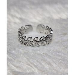 Bague feuille acier inoxydable