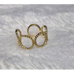 Bague cercle doré acier inoxydable