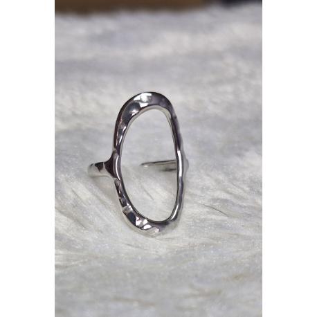 Bague texturé acier inoxydable