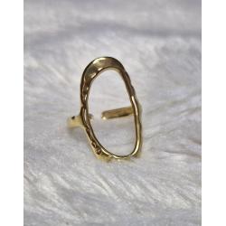 Bague texturé doré acier inoxydable