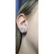 Boucle d'oreille fleur acier inoxydable