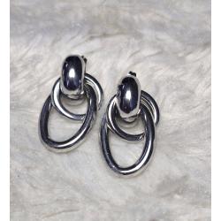 Boucle d'oreille anneaux acier inoxydable