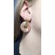Boucle d'oreille rose acier inoxydable