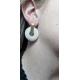 Boucle d'oreille rose acier inoxydable