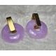 Boucle d'oreille violet acier inoxydable