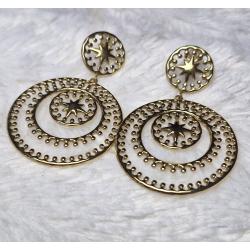 Boucle d'oreille doré acier inoxydable