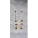 Boucle d'oreille doré pendante acier inoxydable