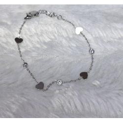 Bracelet coeur acier inoxydable