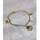 Bracelet coquillage doré acier inoxydable