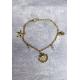 Bracelet coquillage doré acier inoxydable