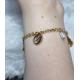 Bracelet coquillage doré acier inoxydable