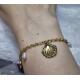 Bracelet coquillage doré acier inoxydable