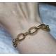 Bracelet maille doré acier inoxydable