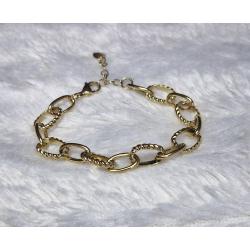Bracelet maille doré acier inoxydable