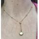 Long collier coquillage acier inoxydable