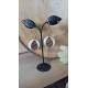 Boucles d'oreilles acier et nacre