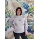 Pull gris palmiers