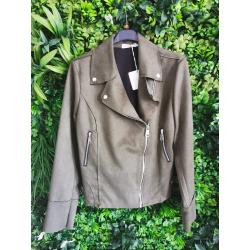 Veste suedine kaki