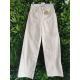 Jeans large beige femme