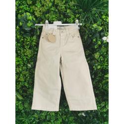 Jeans large beige fille